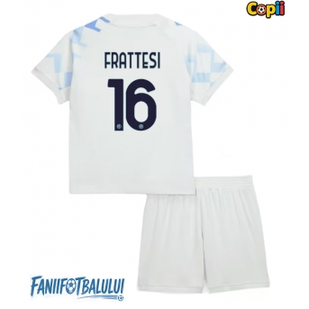 Inter Milan Davide Frattesi #16 Echipament de Fotbal Replică 2025-26 Copii Deplasare (+ Șorturi)